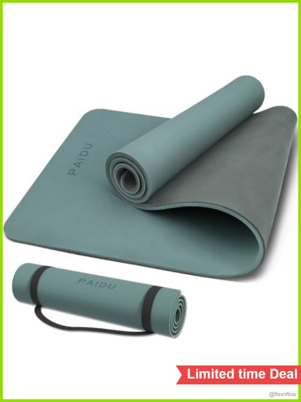 10mm Extra Thick Non-Slip POE Yoga Mat 72x24 with Carry Strap